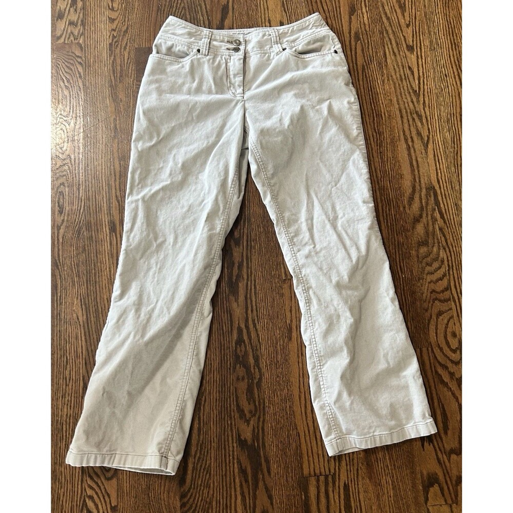 Tribal Jeans Cream Corduroy Straight Stretch-Extensible Casual Women's Size 6